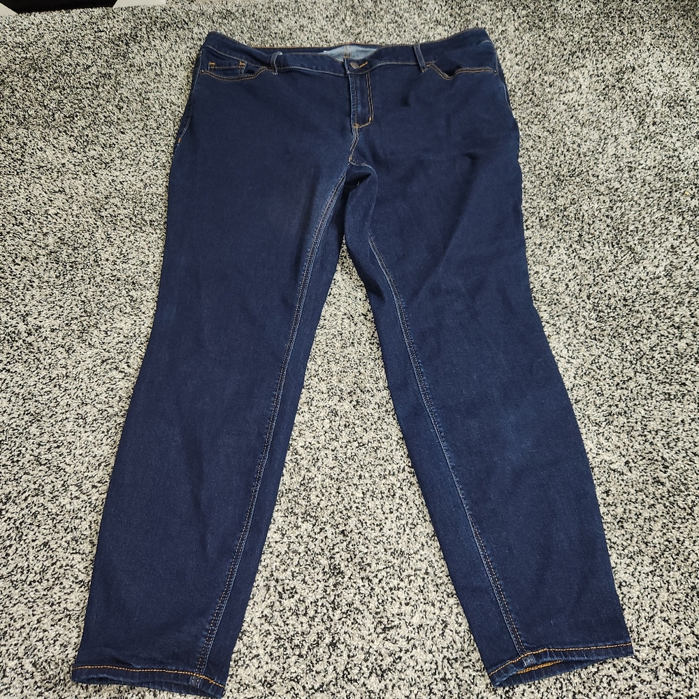 Old navy mid rise rockstar super skinny Women Sz 20, Darkwash‎ Stretch Clean Cut